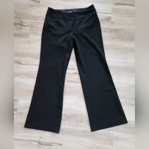 Express Black Trousers with Structured Fabric and Full Length